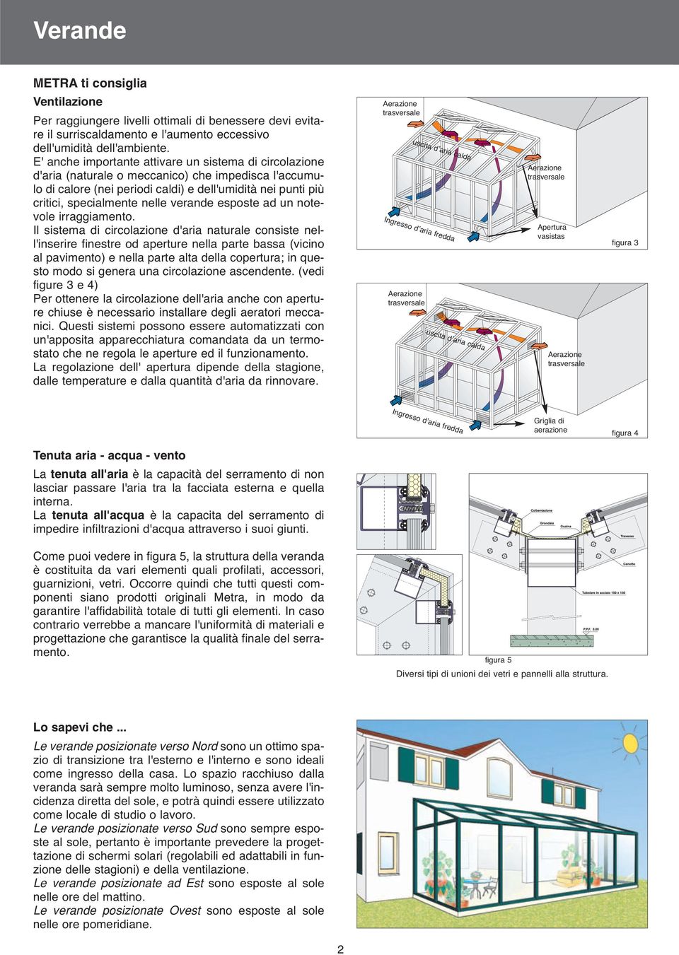 verande esposte ad un notevole irraggiamento.