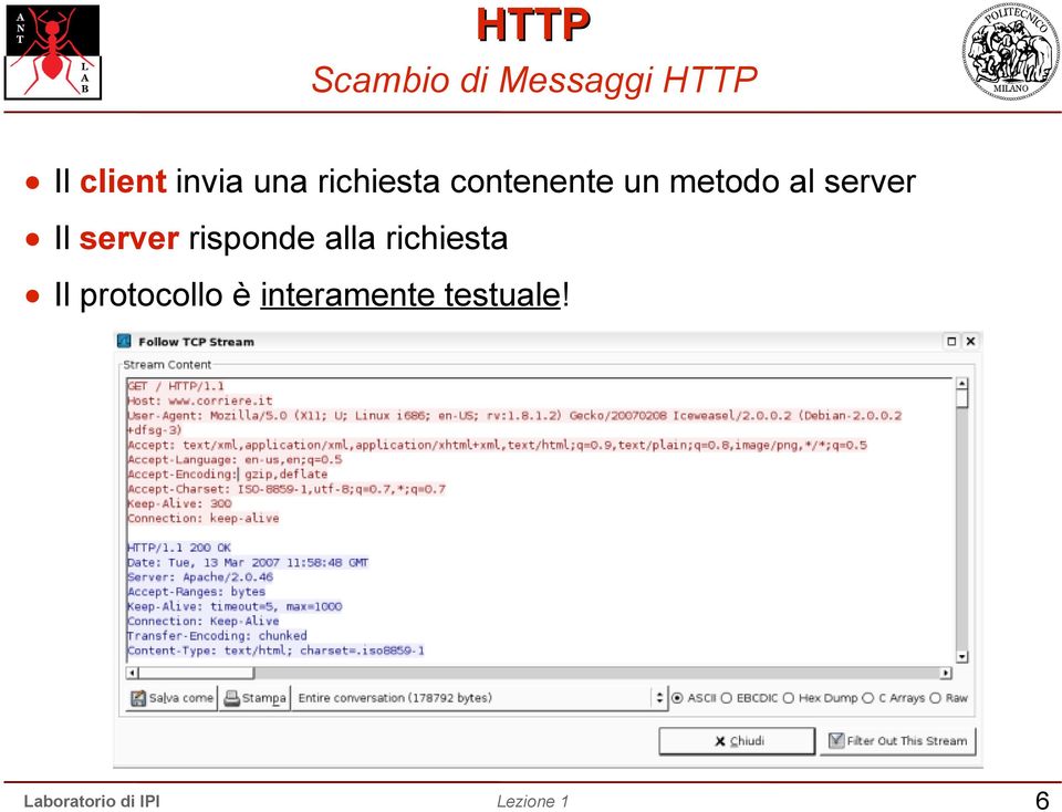 al server Il server risponde alla