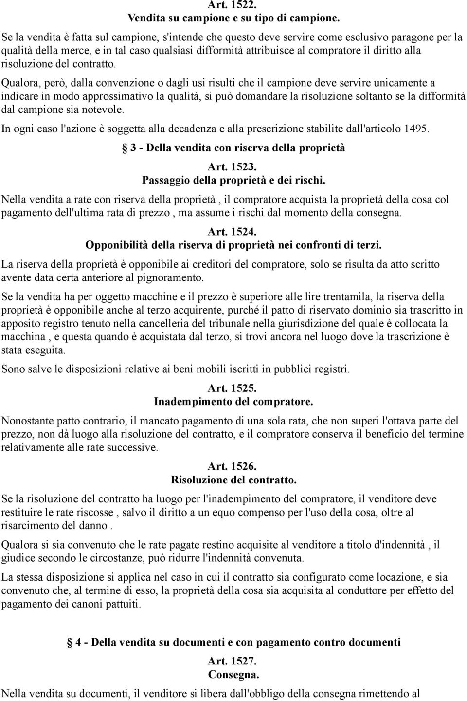 risoluzione del contratto.