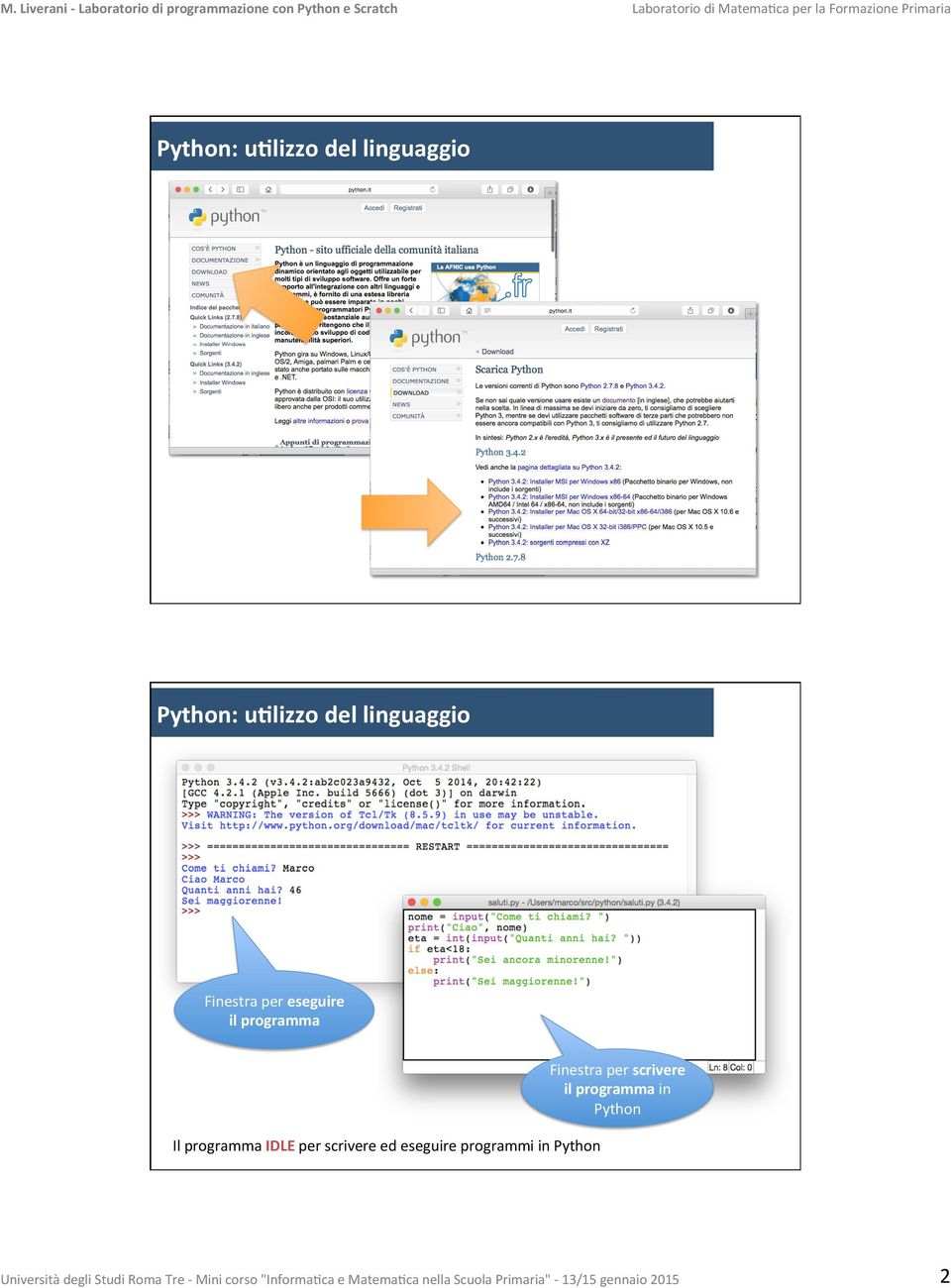 programma IDLE per scrivere ed eseguire programmi