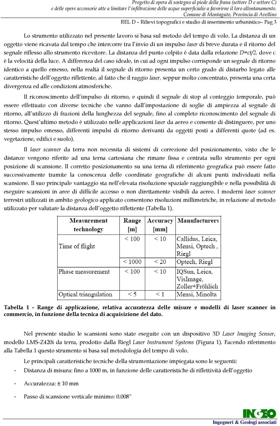 La distanza del punto colpito è data dalla relazione D=ct/2, dove c è la velocità della luce.