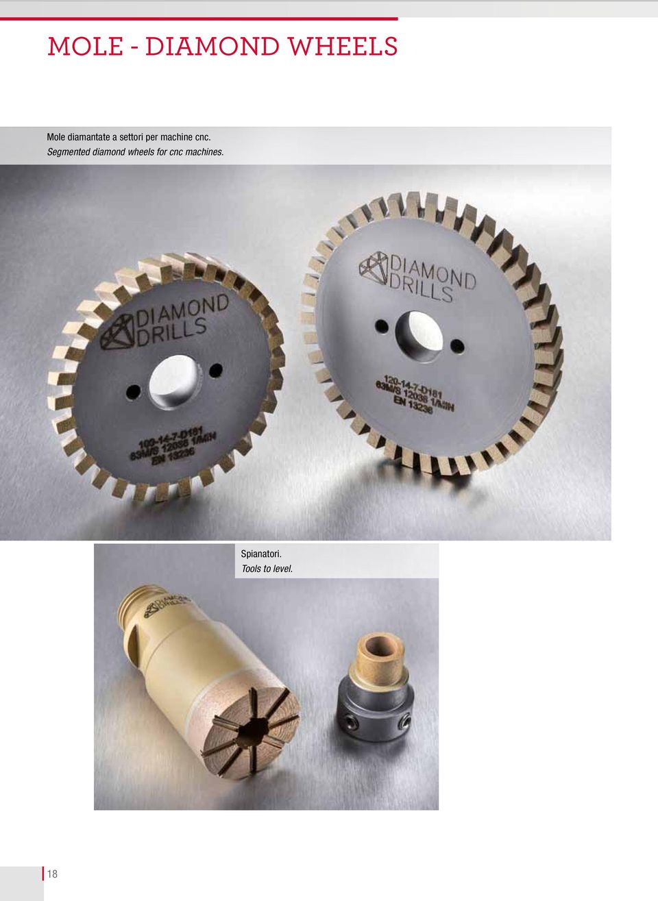 cnc. Segmented diamond wheels for