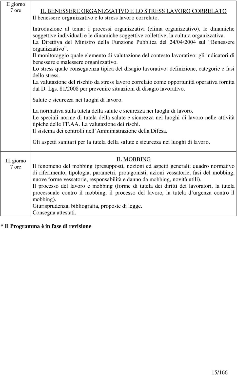 La Direttiva del Ministro della Funzione Pubblica del 24/04/2004 sul Benessere organizzativo.