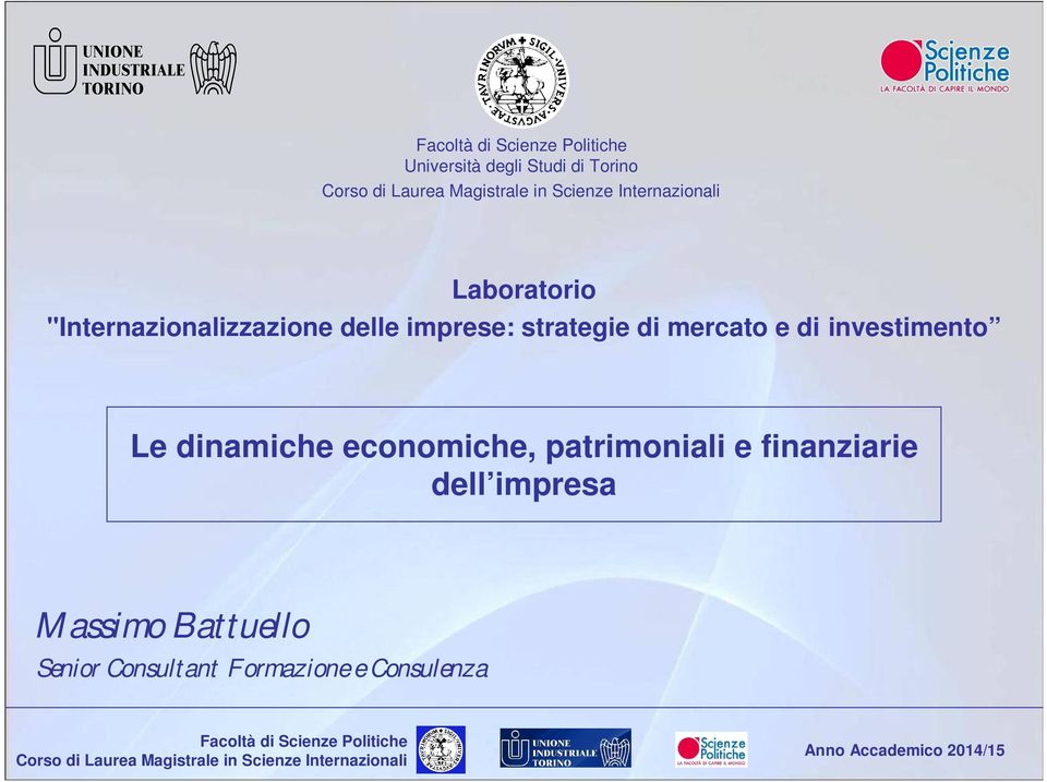 di investimento Le dinamiche economiche, patrimoniali e