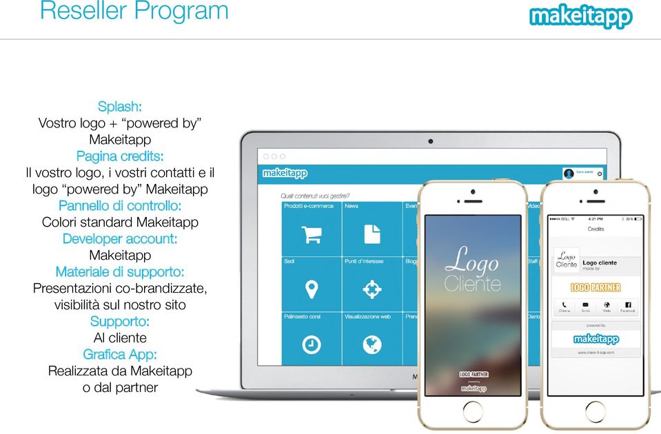 Makeitapp Developer account: Makeitapp Materiale di supporto: Presentazioni co-brandizzate,