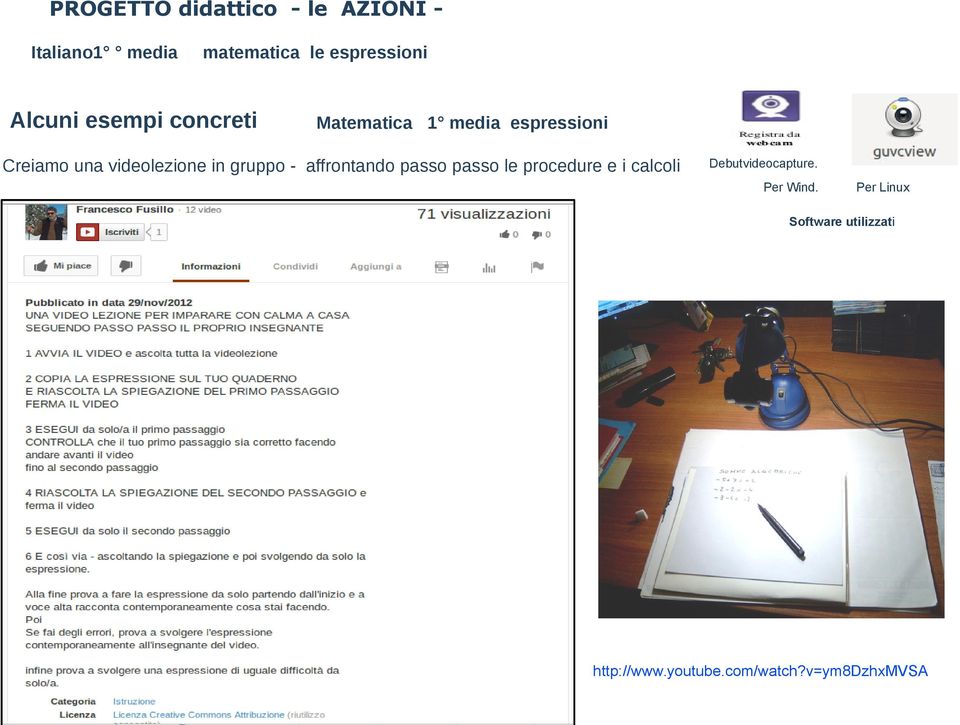 in gruppo - affrontando passo passo le procedure e i calcoli Debutvideocapture.