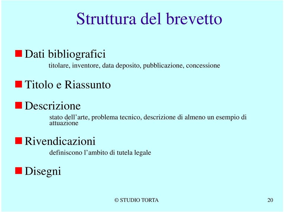 dell arte, problema tecnico, descrizione di almeno un esempio di