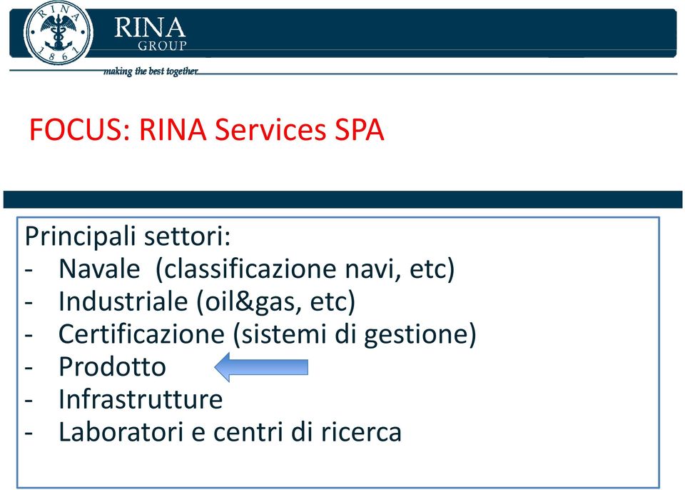 (oil&gas, etc) Certificazione (sistemi di