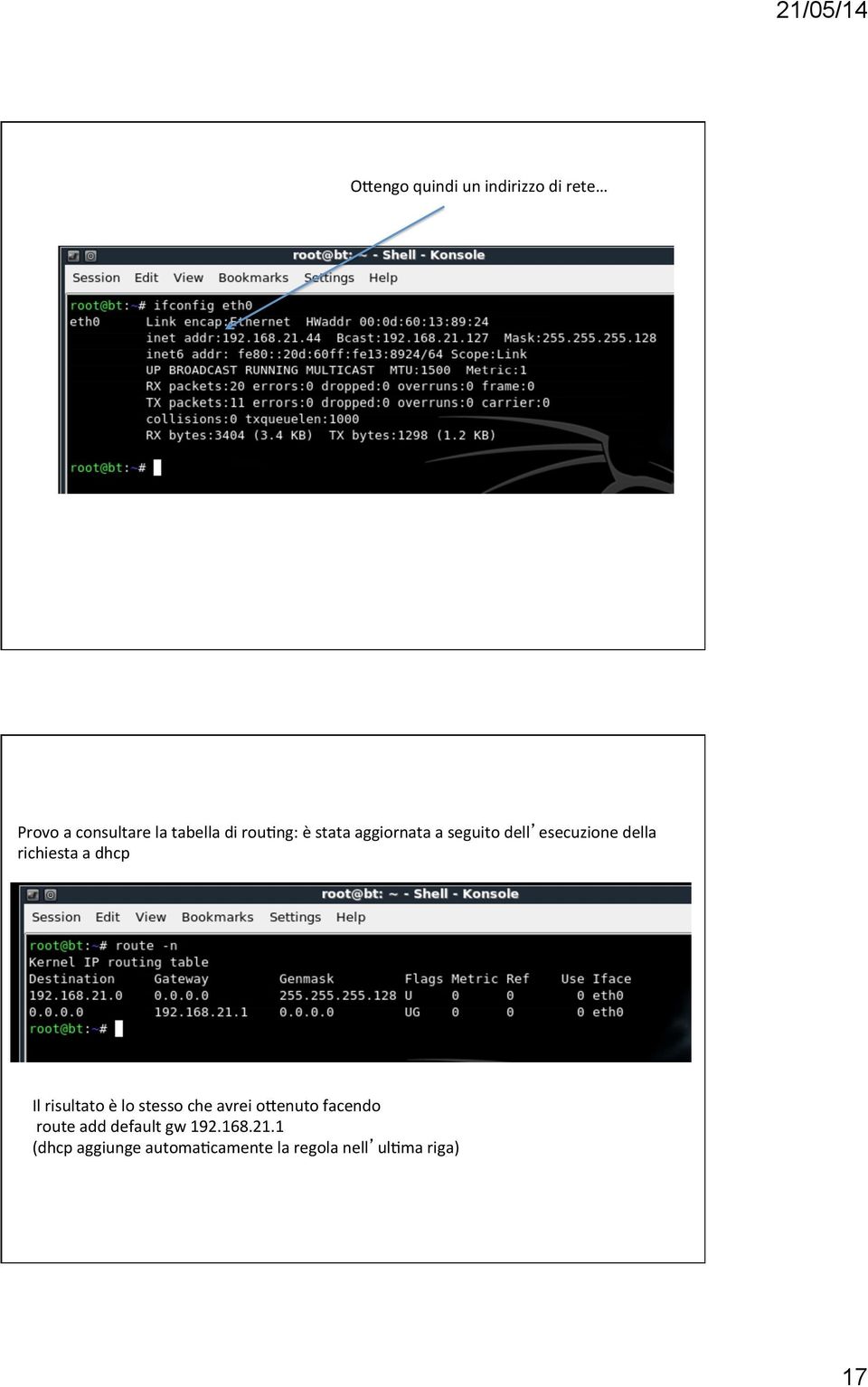 dhcp Il risultato è lo stesso che avrei o.