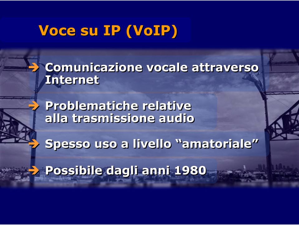 trasmissione audio Spesso uso a livello