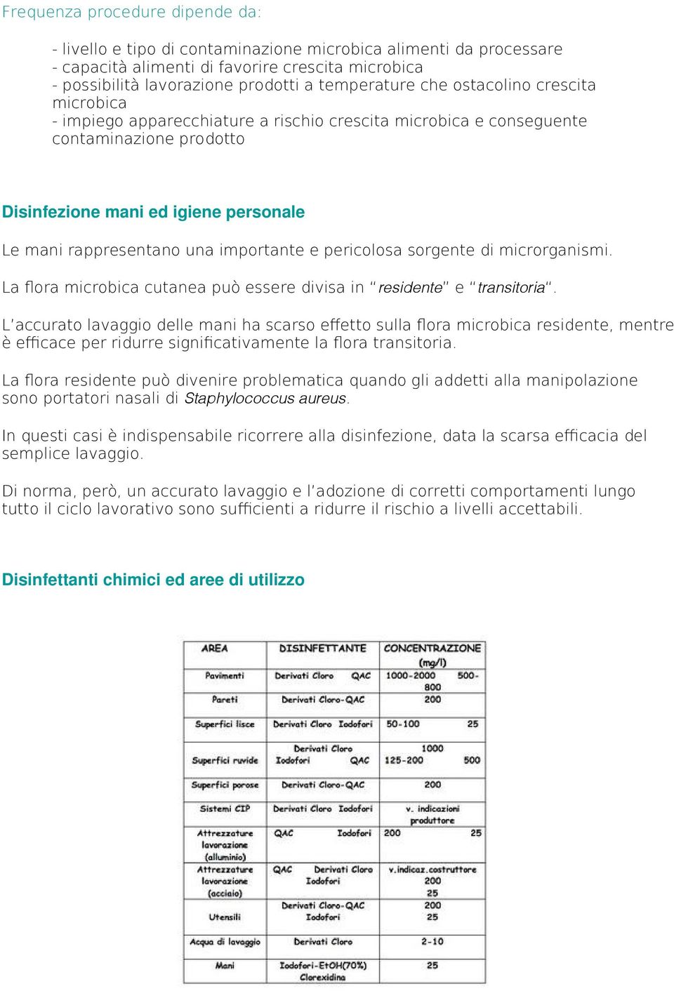 importante e pericolosa sorgente di microrganismi. La fora microbica cutanea può essere divisa in residente e transitoria.