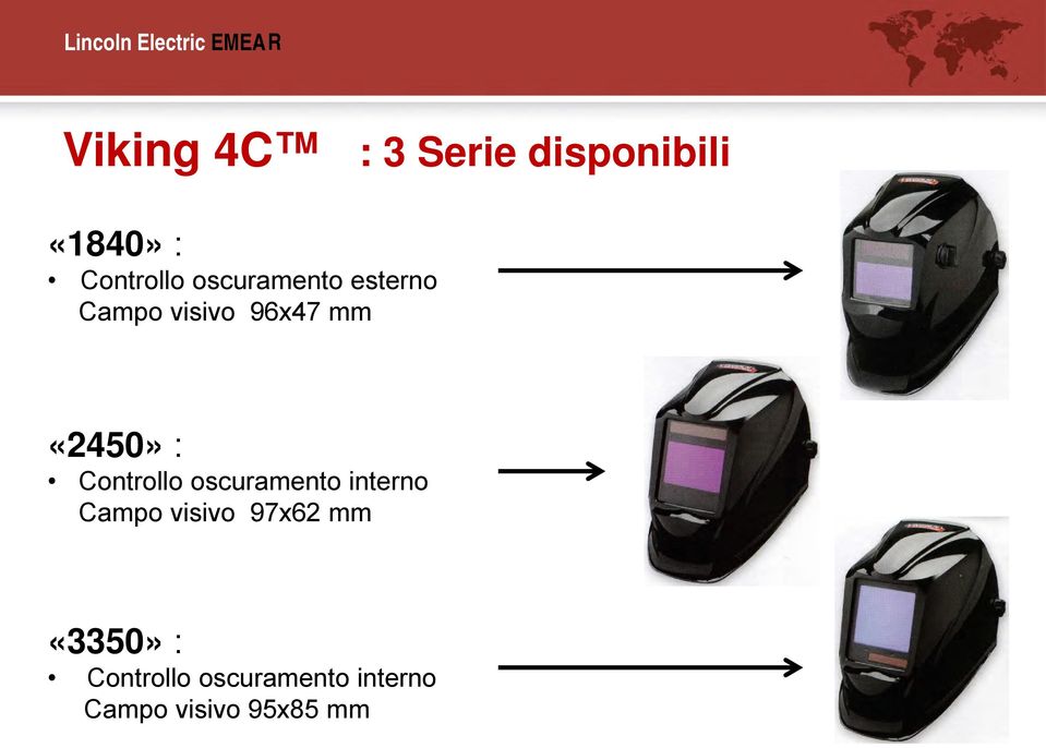 Controllo oscuramento interno Campo visivo 97x62 mm