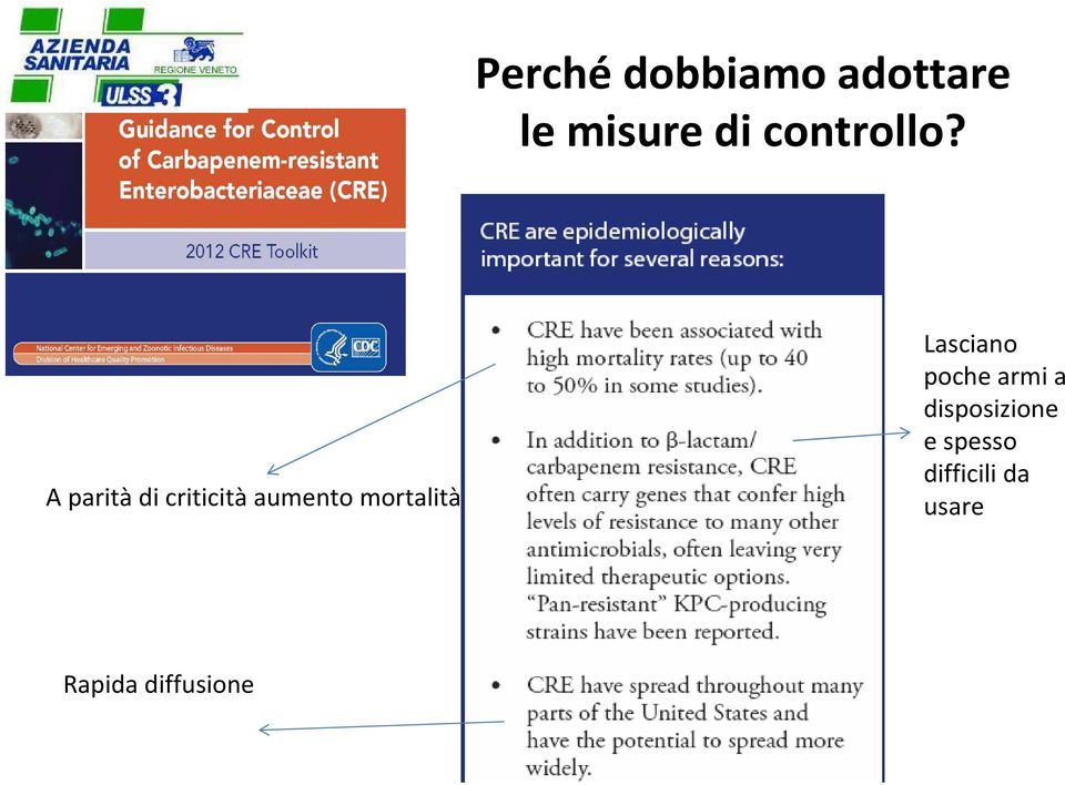 A parità di criticità aumento mortalità