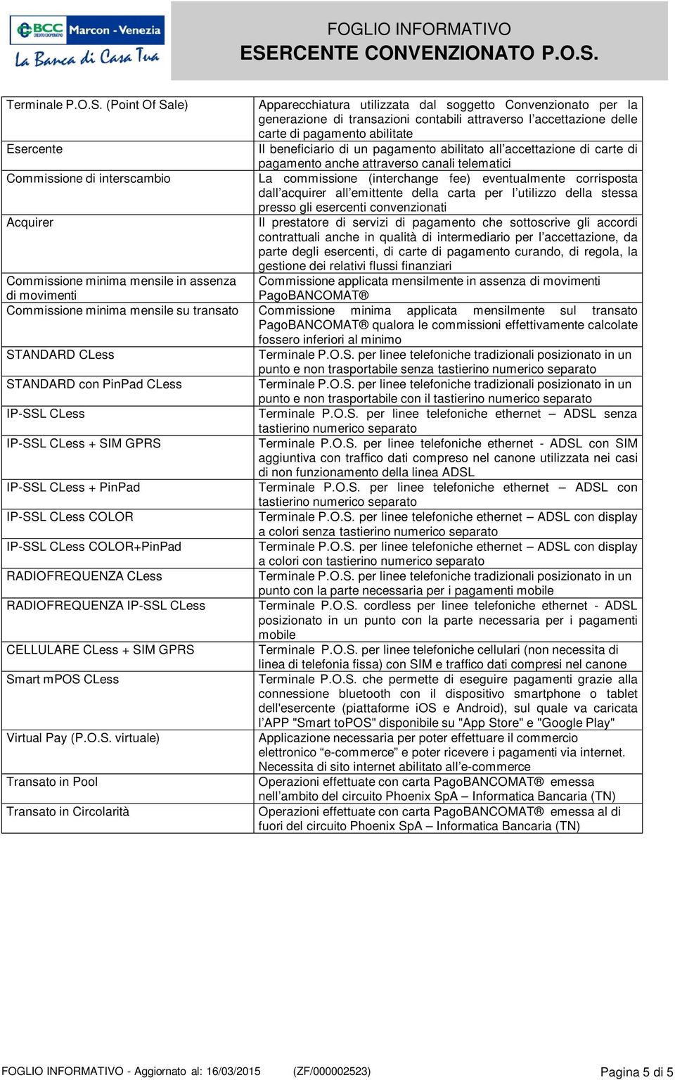 beneficiario di un pagamento abilitato all accettazione di carte di pagamento anche attraverso canali telematici Commissione di interscambio La commissione (interchange fee) eventualmente corrisposta