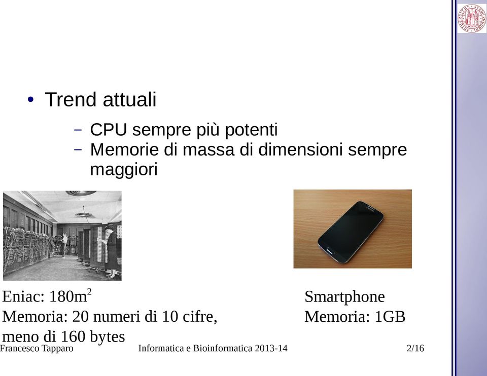 numeri di 10 cifre, meno di 160 bytes Smartphone Memoria: