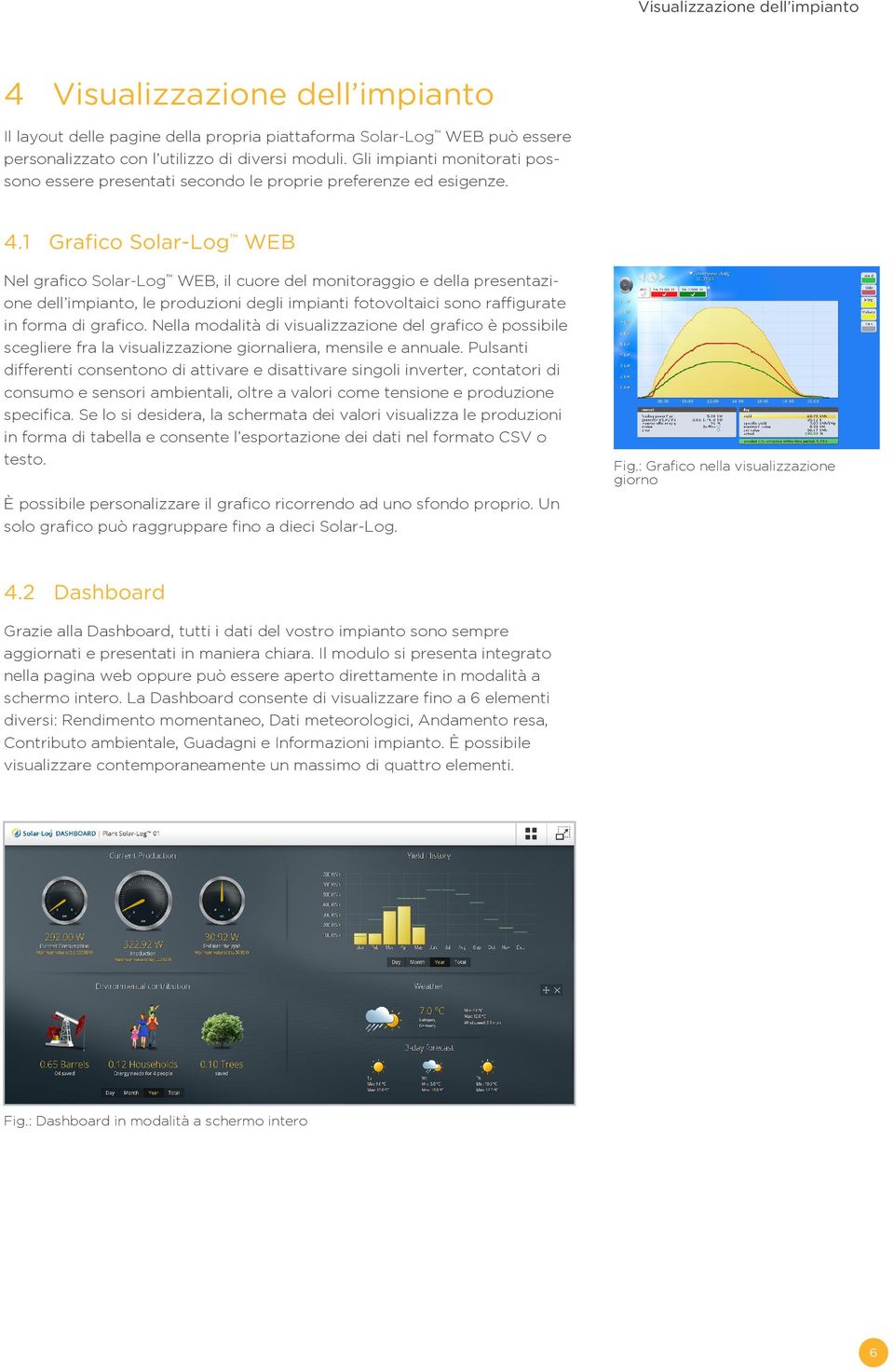 1 Grafico Solar-Log WEB Nel grafico Solar-Log WEB, il cuore del monitoraggio e della presentazione dell impianto, le produzioni degli impianti fotovoltaici sono raffigurate in forma di grafico.