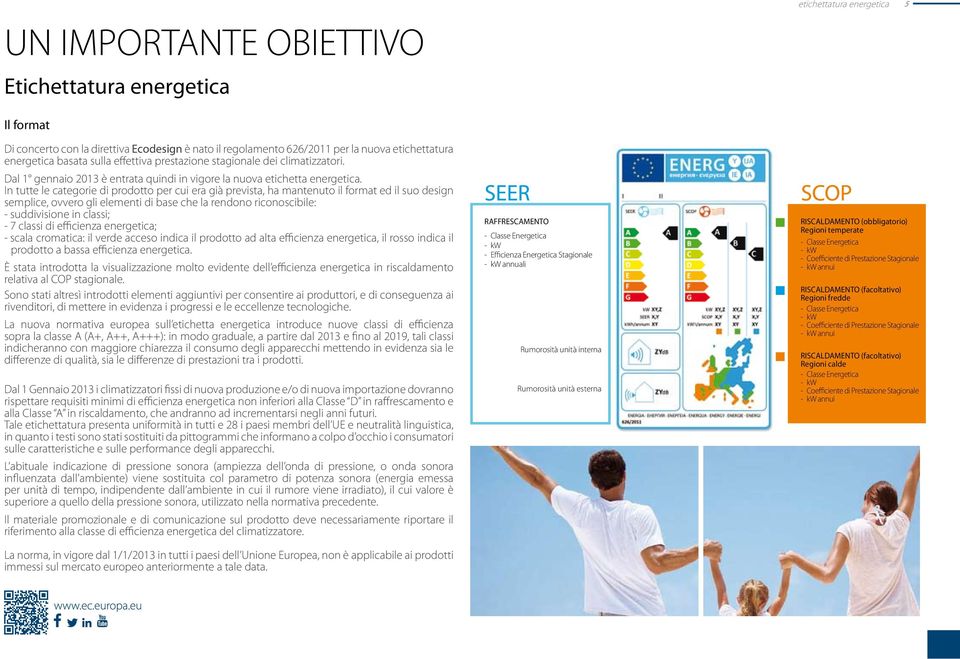 In tutte le categorie di prodotto per cui era già prevista, ha mantenuto il format ed il suo design semplice, ovvero gli elementi di base che la rendono riconoscibile: - suddivisione in classi; - 7