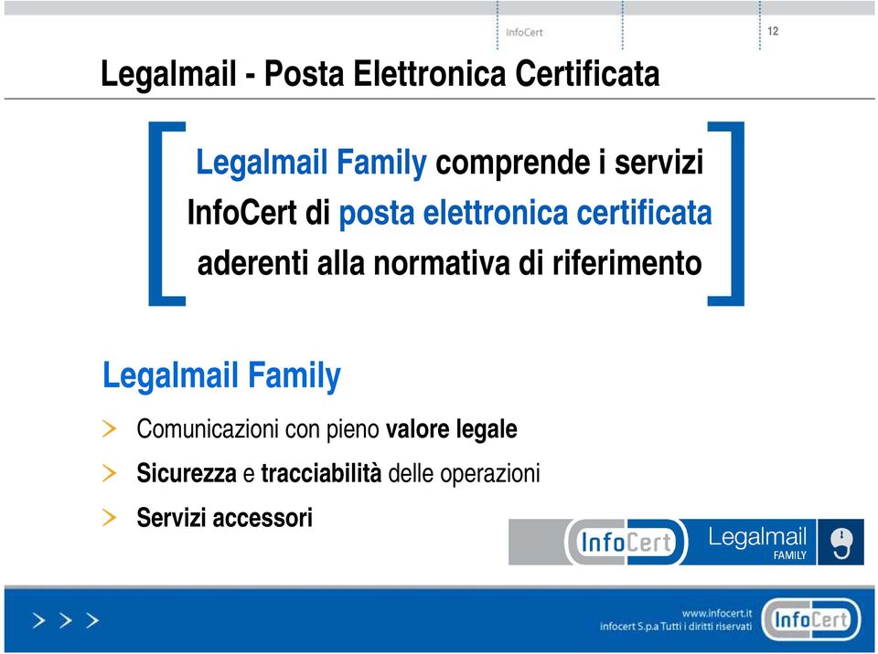 aderenti alla normativa di riferimento Legalmail Family Comunicazioni