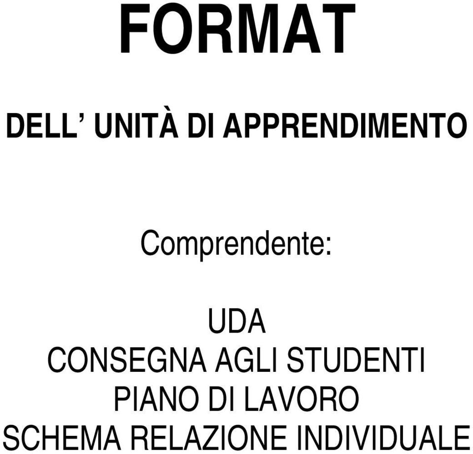 UDA CONSEGNA AGLI STUDENTI