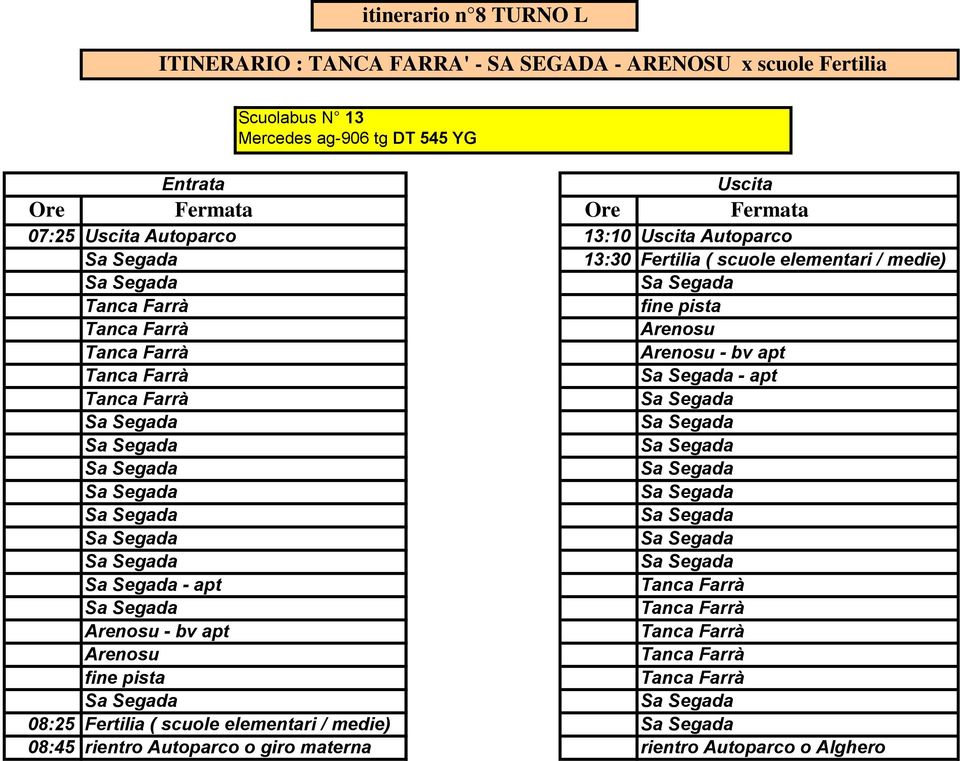 scuole elementari / medie) fine pista - bv apt - apt - apt - bv apt fine pista 08:25