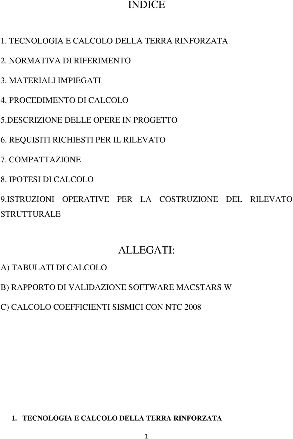 IPOTESI DI CALCOLO 9.