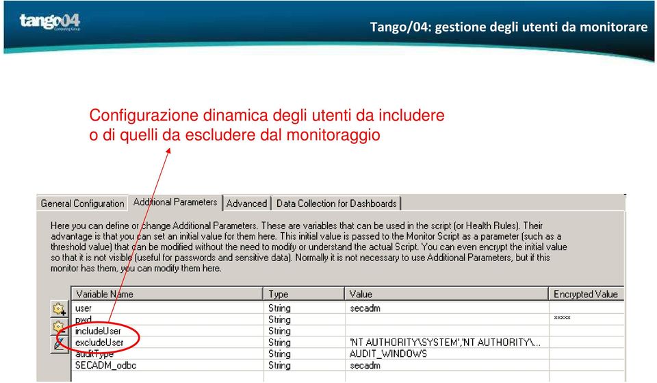 escludere dal monitoraggio