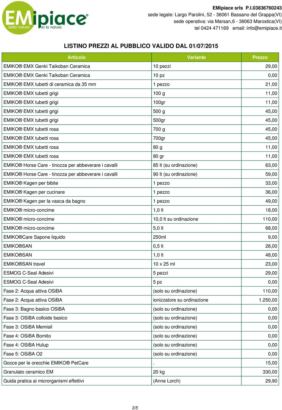 11,00 EMIKO EMX tubetti rosa 80 gr 11,00 EMIKO Horse Care - tinozza per abbeverare i cavalli 85 lt (su ordinazione) 63,00 EMIKO Horse Care - tinozza per abbeverare i cavalli 90 lt (su ordinazione)