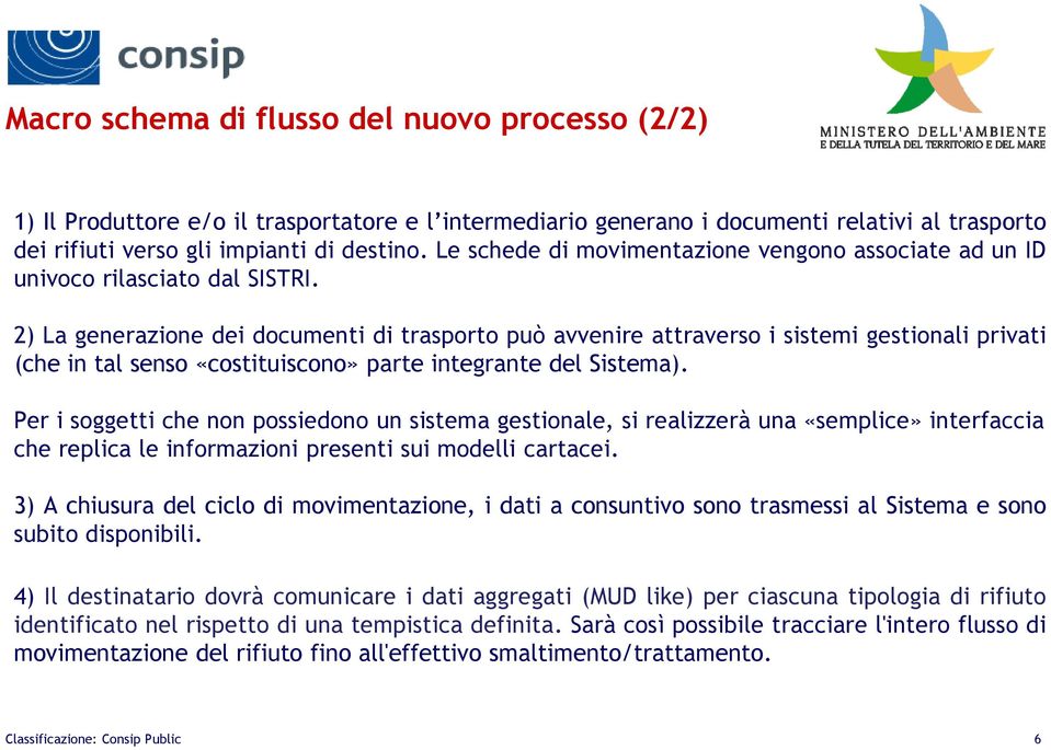 2) La generazione dei documenti di trasporto può avvenire attraverso i sistemi gestionali privati (che in tal senso «costituiscono» parte integrante del Sistema).