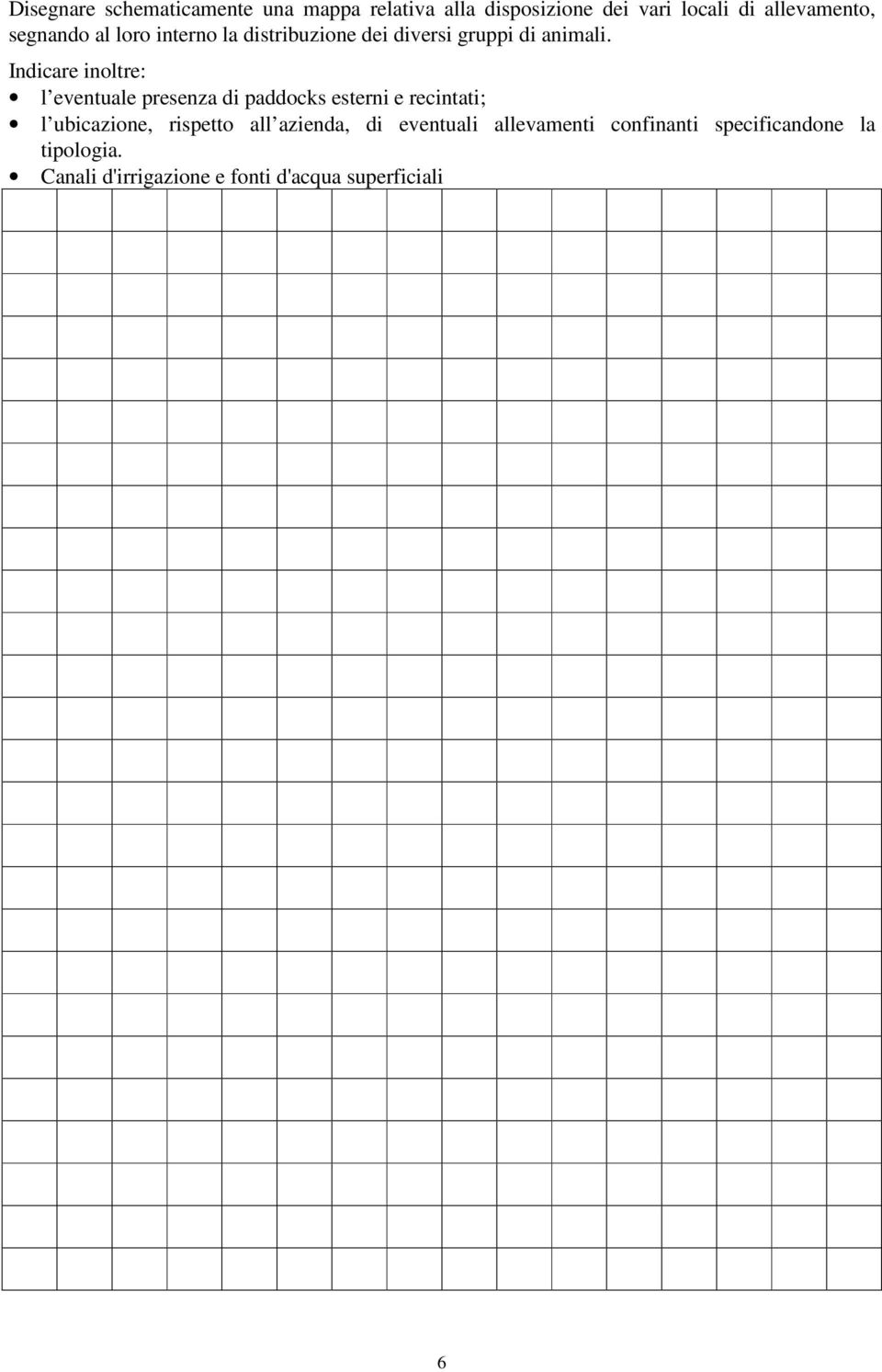 Indicare inoltre: l eventuale presenza di paddocks esterni e recintati; l ubicazione, rispetto