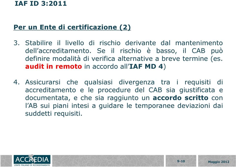 audit in remoto in accordo all IAF MD 4) 4.