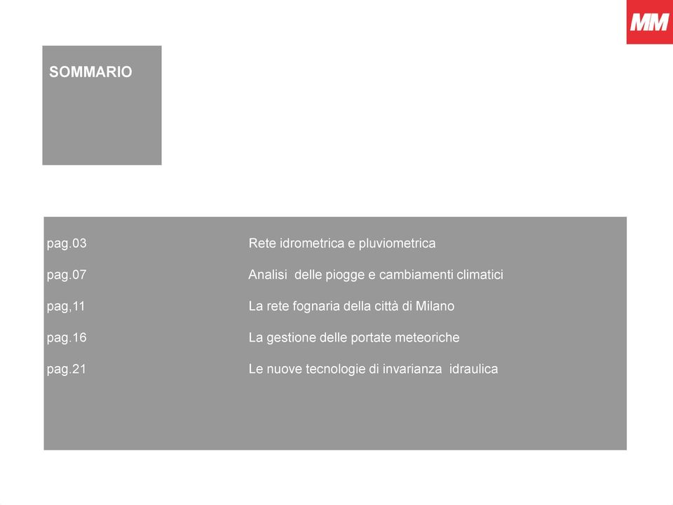 cambiamenti climatici La rete fognaria della città di Milano