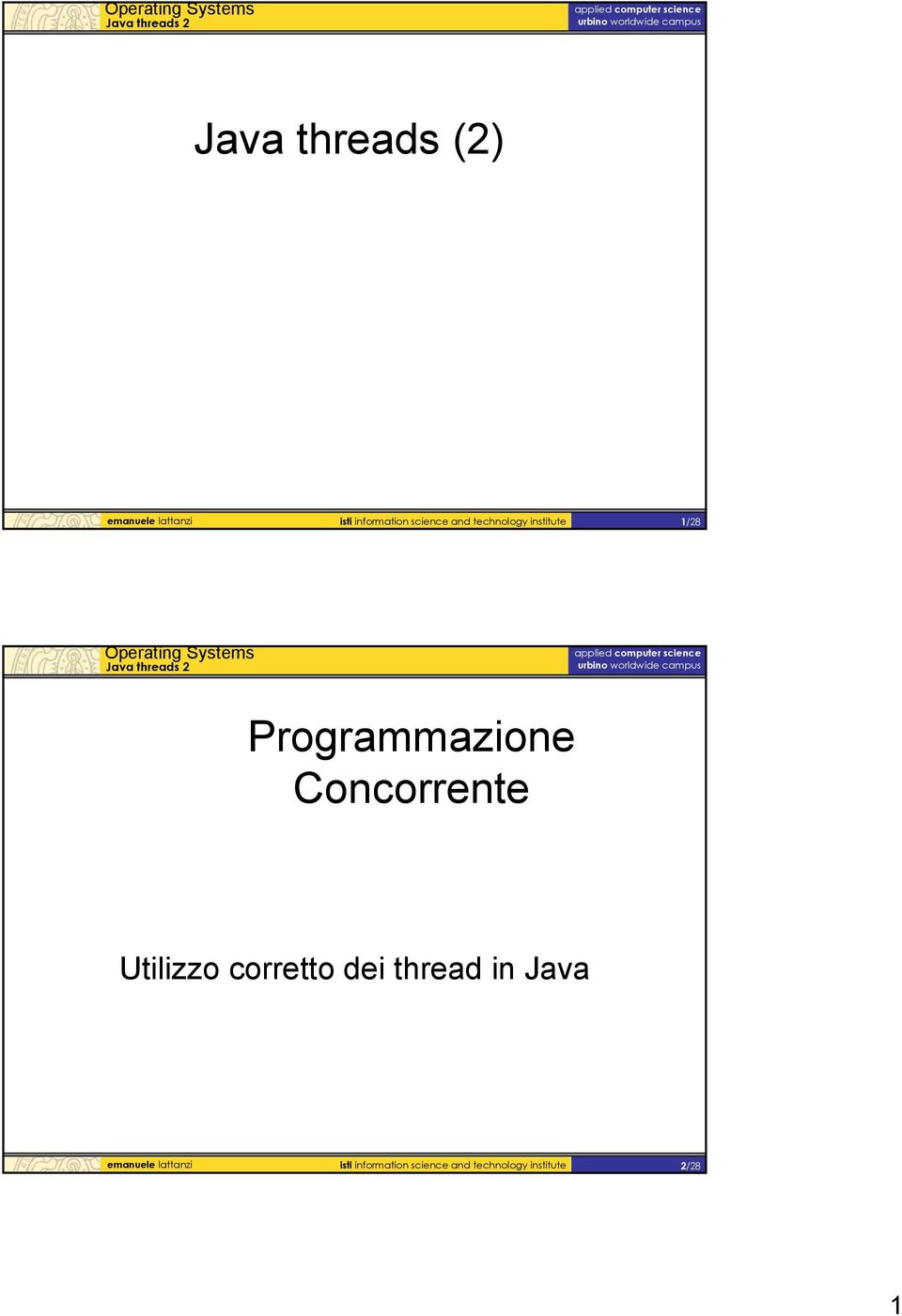 Concorrente Utilizzo corretto dei thread in Java