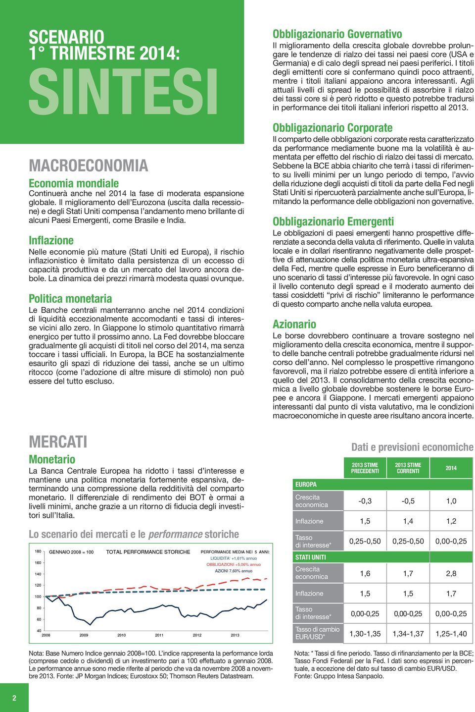 Inflazione Nelle economie più mature (Stati Uniti ed Europa), il rischio inflazionistico è limitato dalla persistenza di un eccesso di capacità produttiva e da un mercato del lavoro ancora debole.