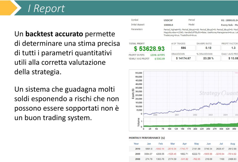 valutazione della strategia.