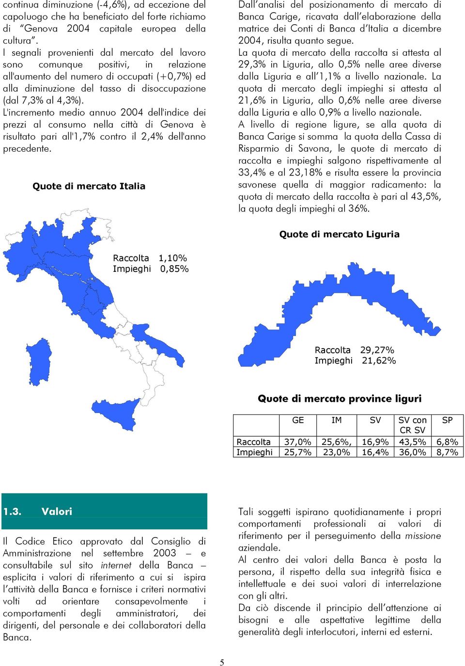 L'incremento medio annuo 2004 dell'indice dei prezzi al consumo nella città di Genova è risultato pari all'1,7% contro il 2,4% dell'anno precedente.