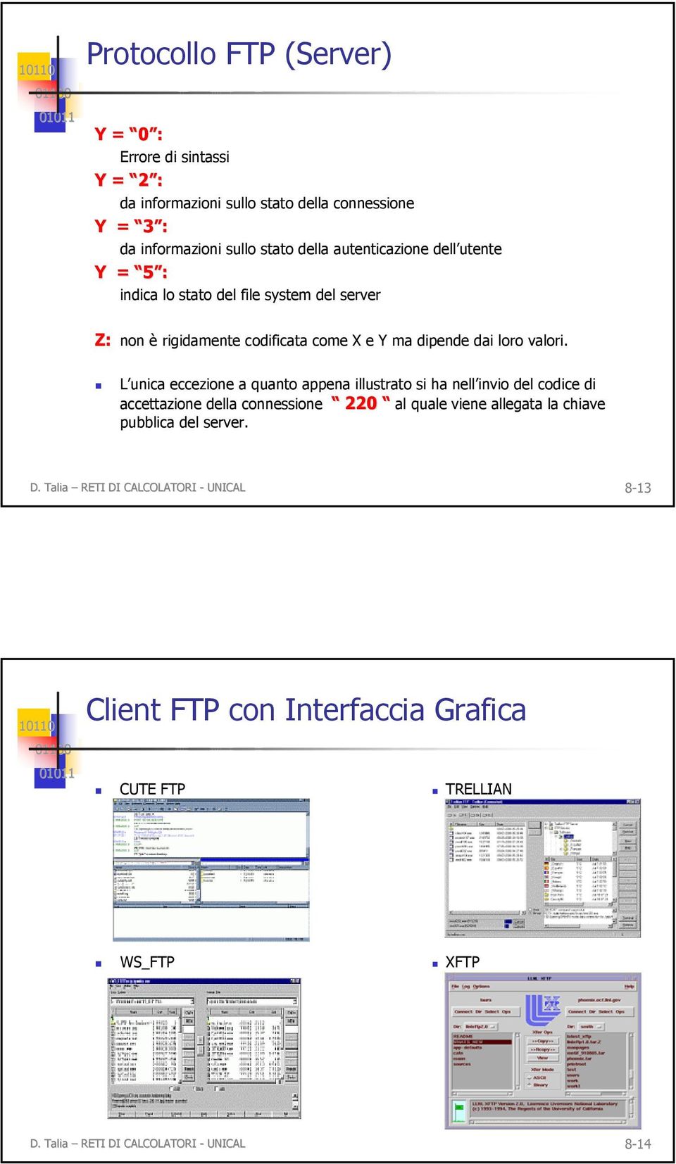 L unica eccezione a quanto appena illustrato si ha nell invio del codice di accettazione della connessione 220 al quale viene allegata la chiave