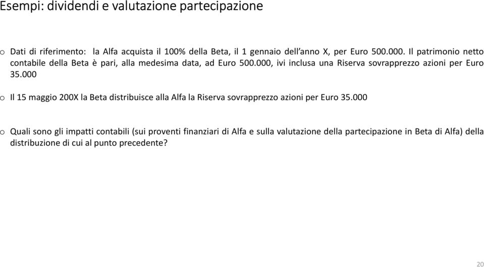 000, ivi inclusa una Riserva sovrapprezzo azioni per Euro 35.