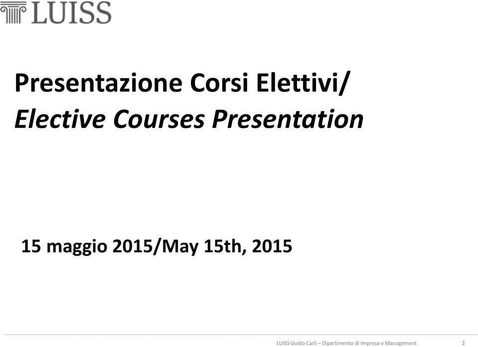 Courses Presentation