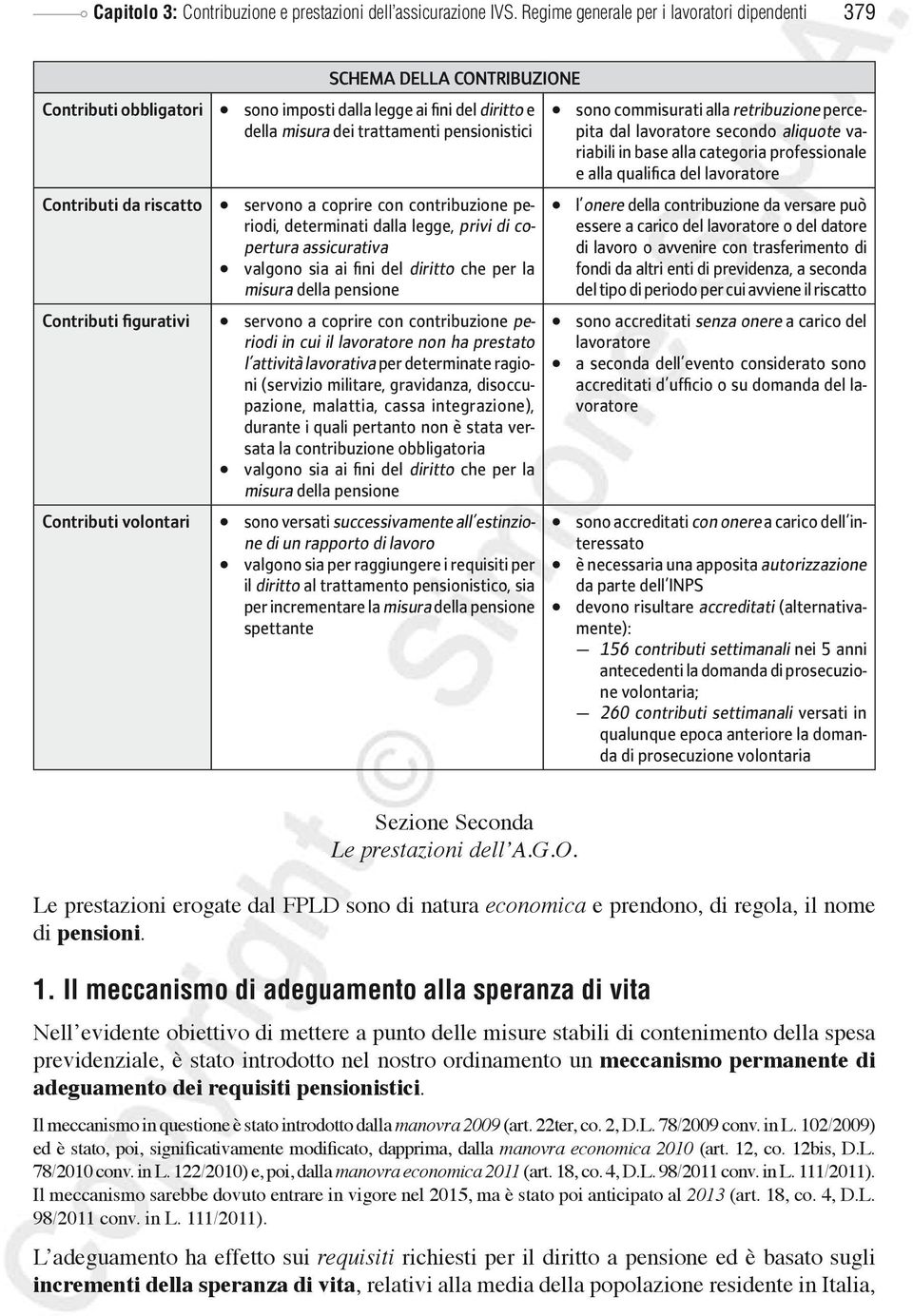 con contribuzione periodi in cui il lavoratore non ha prestato l attività lavorativa per determinate ragioni (servizio militare, gravidanza, disoccupazione, malattia, cassa integrazione), durante i