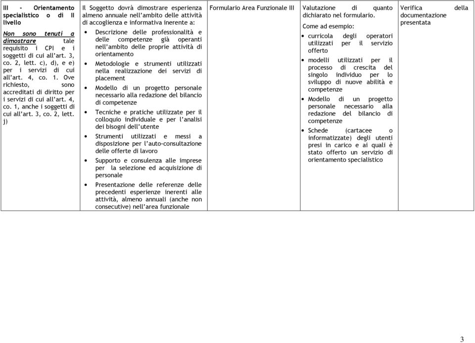 j) Metodologie e strumenti utilizzati nella realizzazione dei servizi di placement Modello di un progetto personale necessario alla redazione del bilancio di competenze Tecniche e pratiche utilizzate