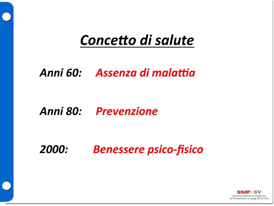 Anni 80: Prevenzione