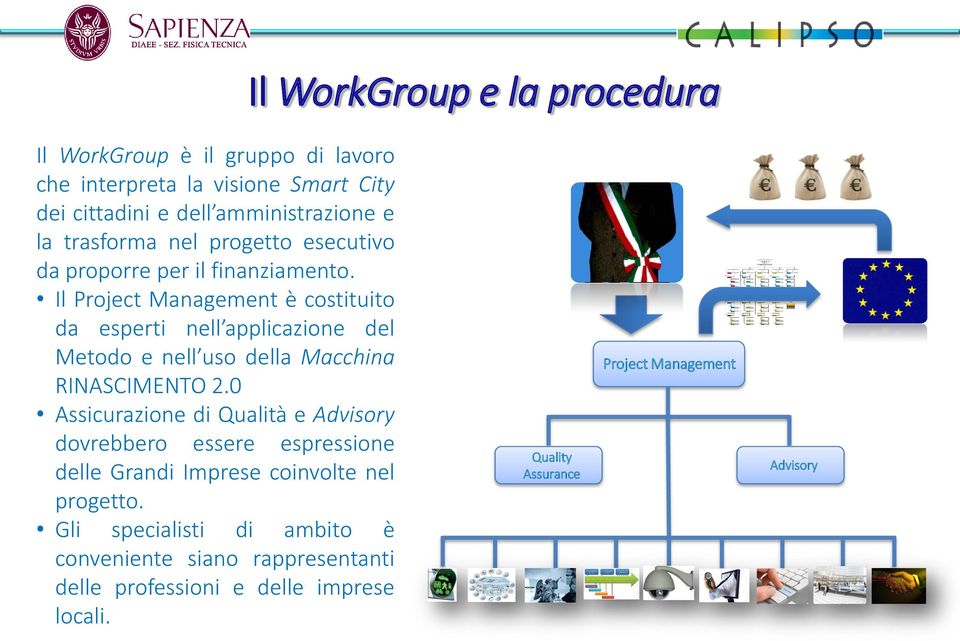 Il Project Management è costituito da esperti nell applicazione del Metodo e nell uso della Macchina RINASCIMENTO 2.