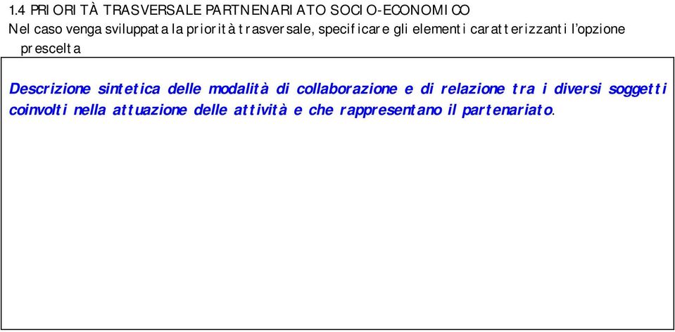 Descrizione sintetica delle modalità di collaborazione e di relazione tra i diversi