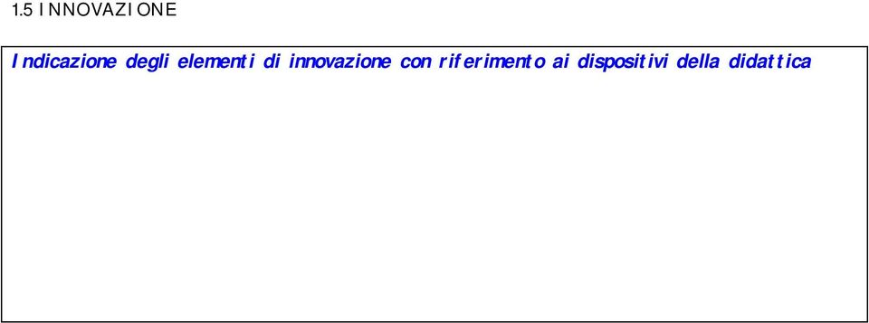 elementi di innovazione