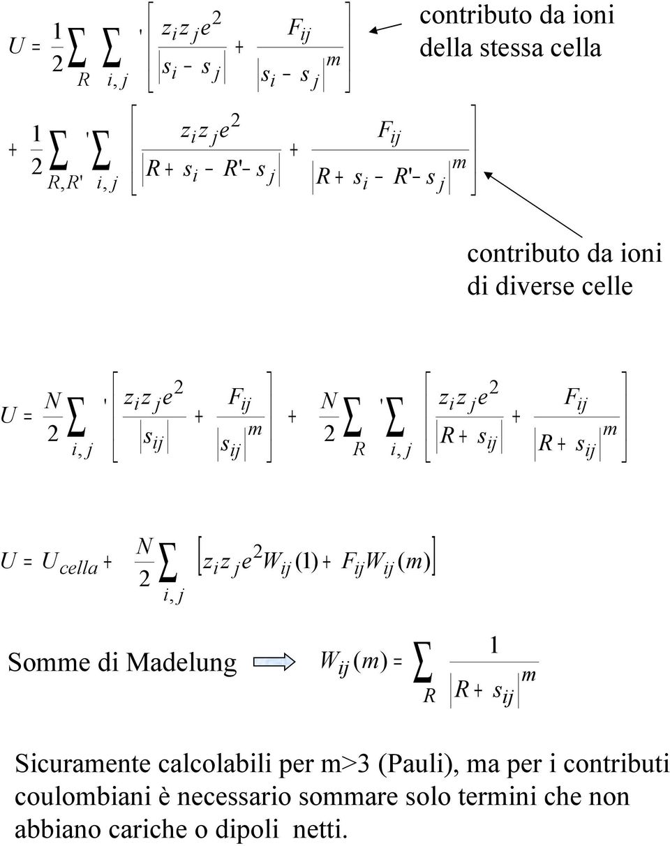 Madlung = W 1 ) ( Scurant calcolabl pr >3 (Paul), a pr