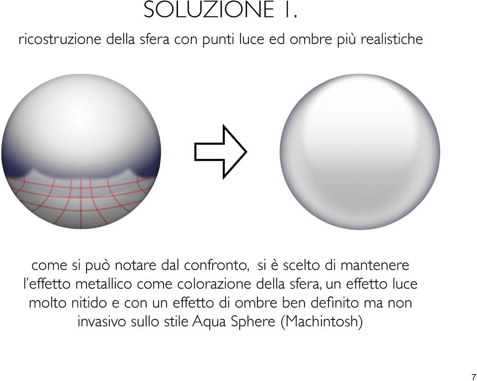 notare dal confronto, si è scelto di mantenere l effetto metallico come