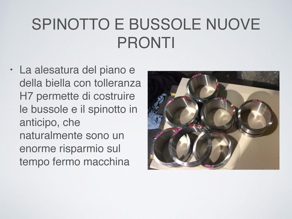 costruire le bussole e il spinotto in anticipo, che