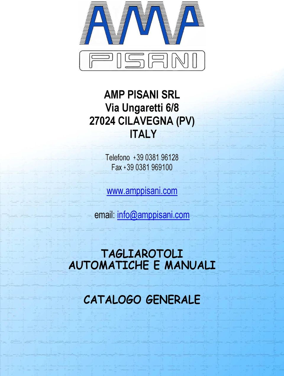 969100 www.amppisani.com email: info@amppisani.