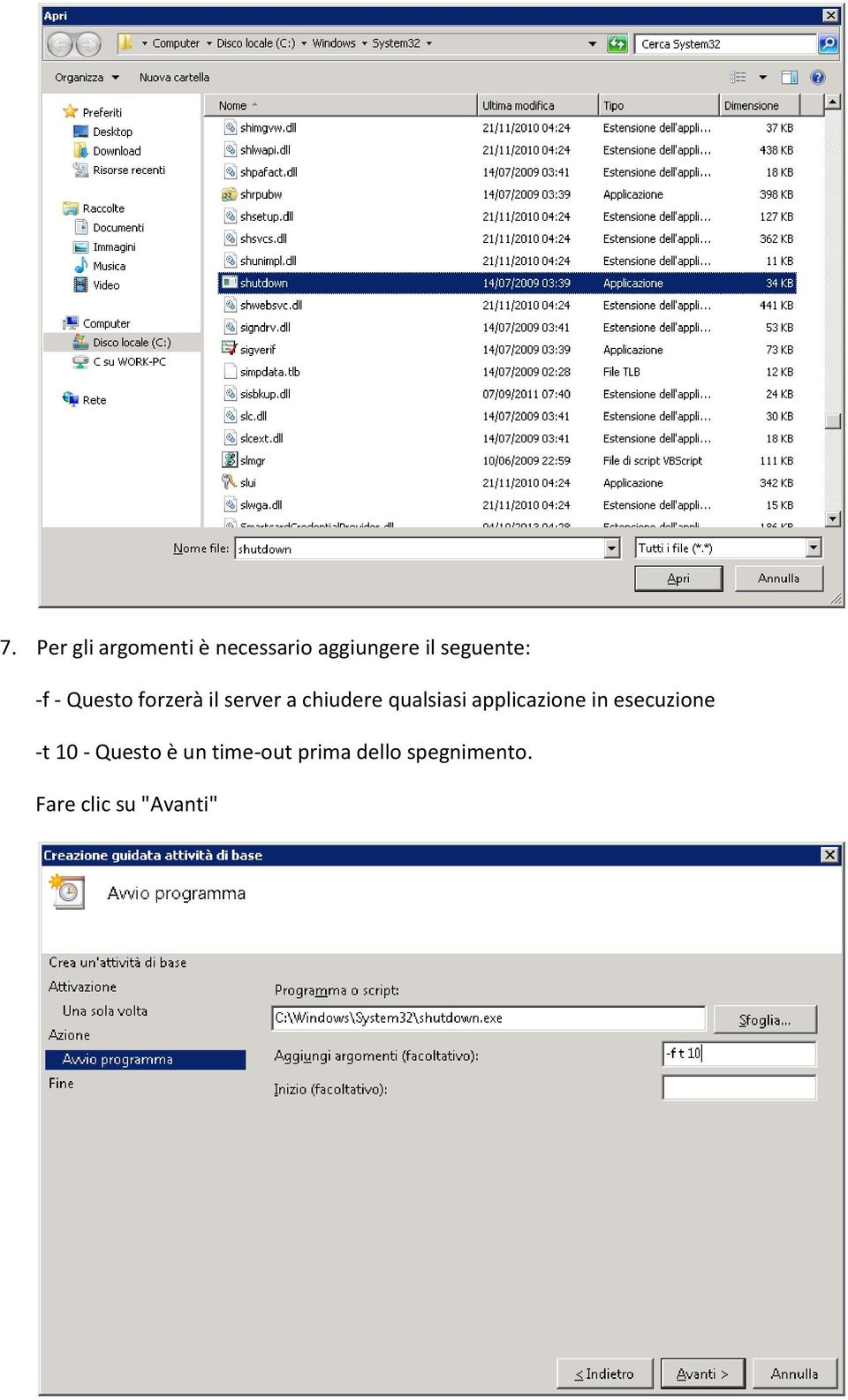 qualsiasi applicazione in esecuzione -t 10 - Questo