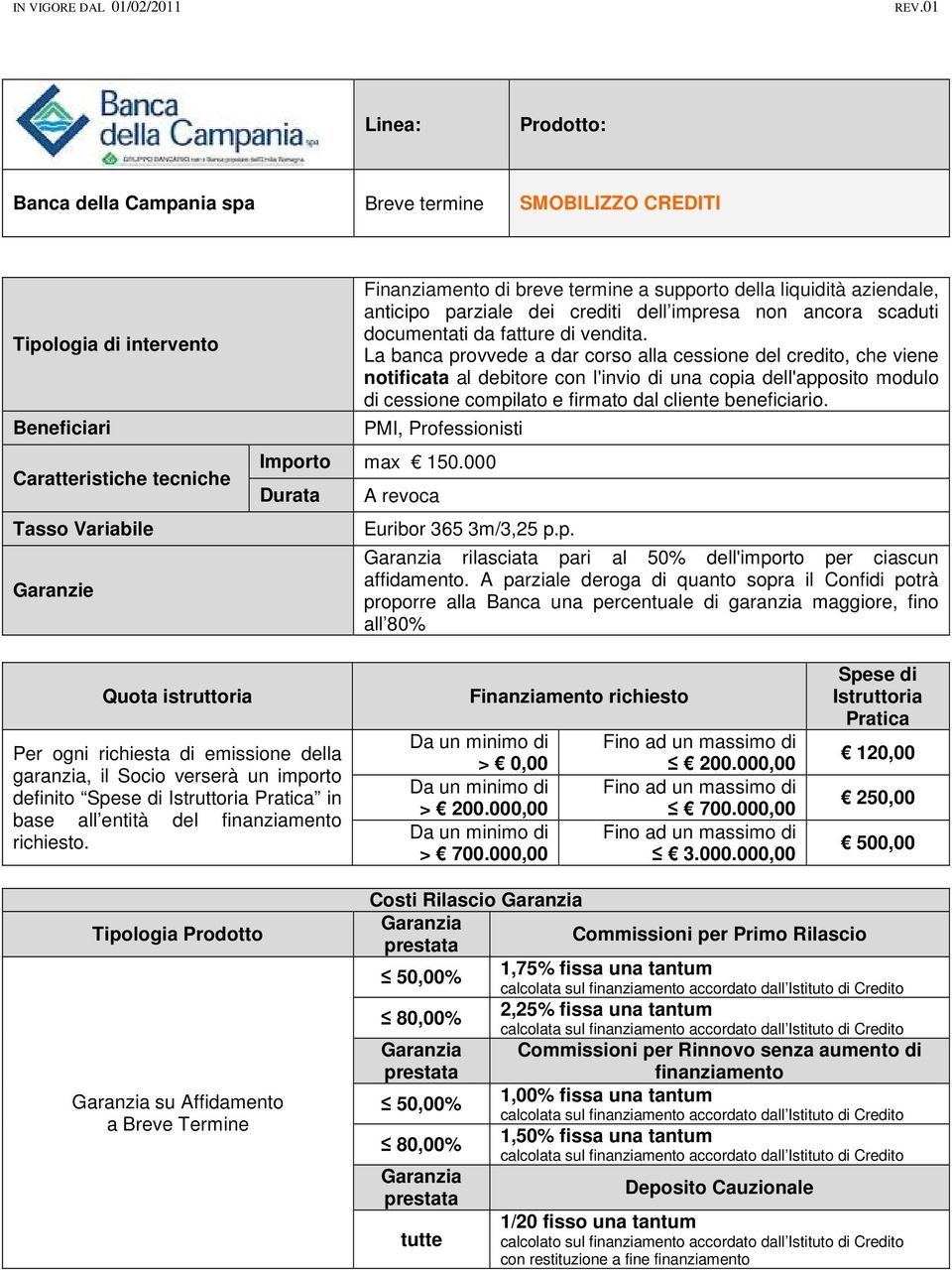 La banca provvede a dar corso alla cessione del credito, che viene notificata al debitore con l'invio di una copia dell'apposito modulo di cessione